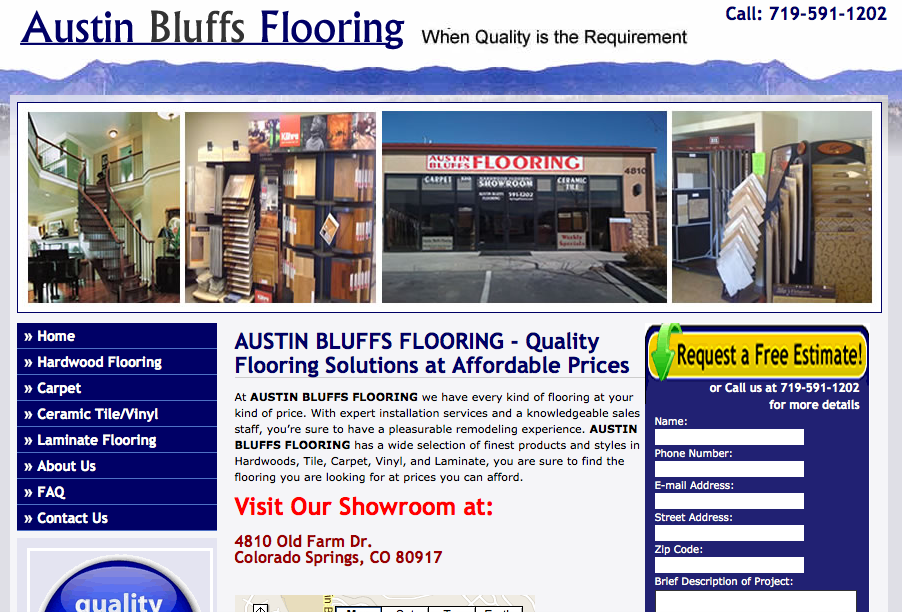 Austin Bluffs Flooring Colorado Springs Website