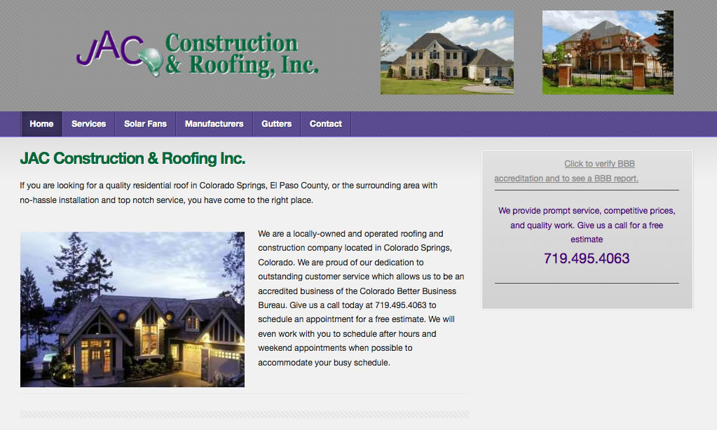 JAC Construction Website | jacconstruction.com