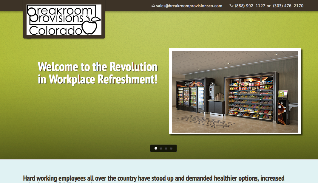 Breakroom Provisions Colorado Website
