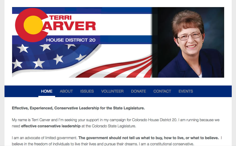 Terri Carver for House District 20 Website | terricarverforhd20.com