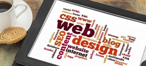 website design on tablet